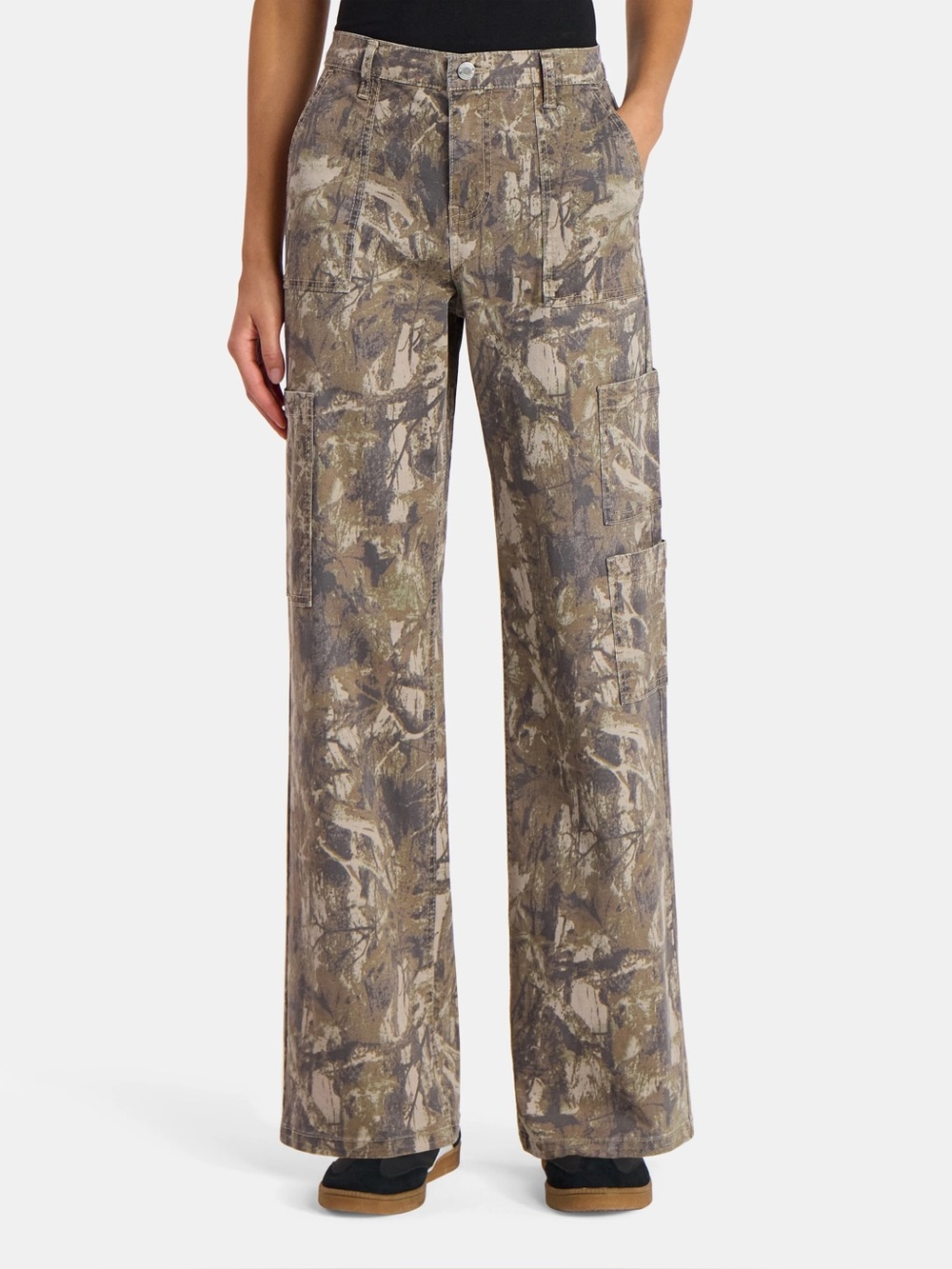 No Boundaries Womens M Real Tree Camo Cargo Pants Gorpcore Y2K Wide Leg XXS(00)